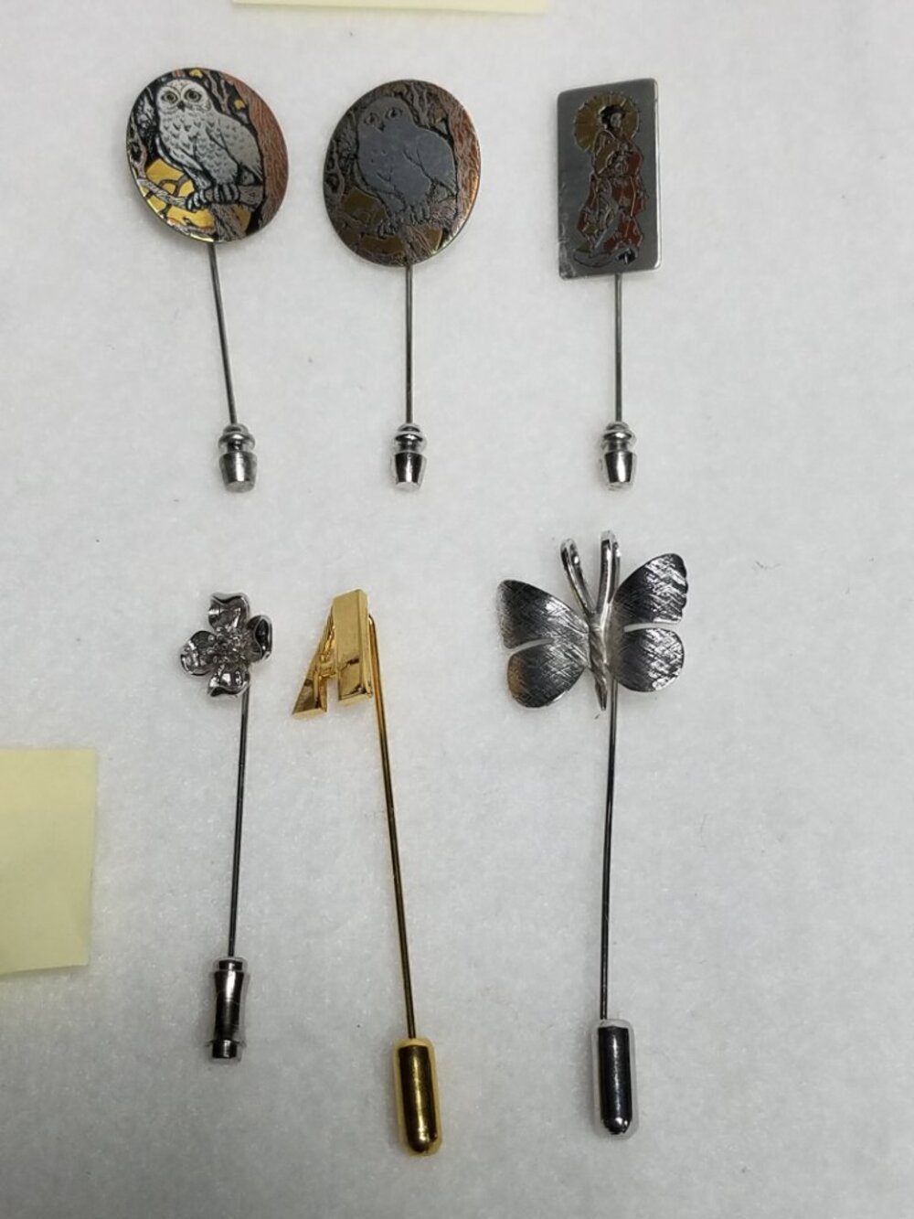 Vintage Hat Pins Lot 6 Crown Trifari Reed & Barton Collector Hatpin Stickpins - Picture 5 of 9